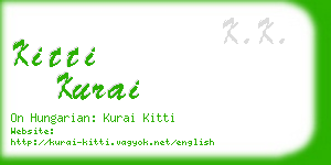 kitti kurai business card